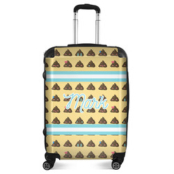 Poop Emoji Suitcase - 24" Medium - Checked (Personalized)