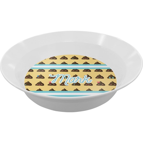 Custom Poop Emoji Melamine Bowl - 12 oz (Personalized)