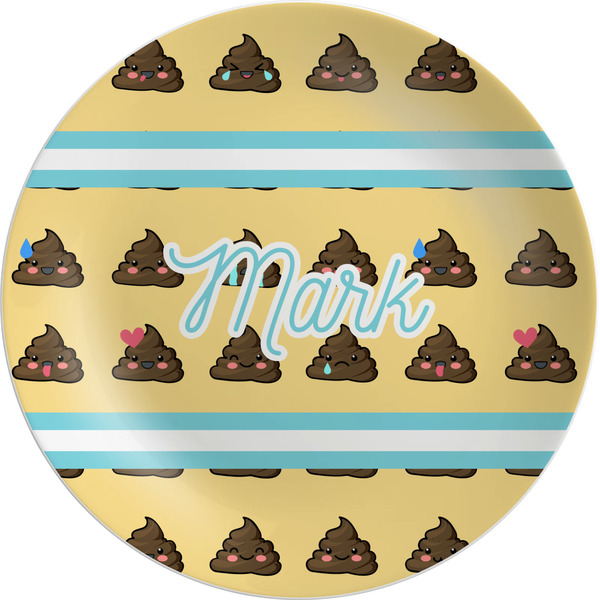 Custom Poop Emoji Melamine Plate (Personalized)