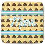 Poop Emoji Memory Foam Bath Mat - 48"x48" (Personalized)
