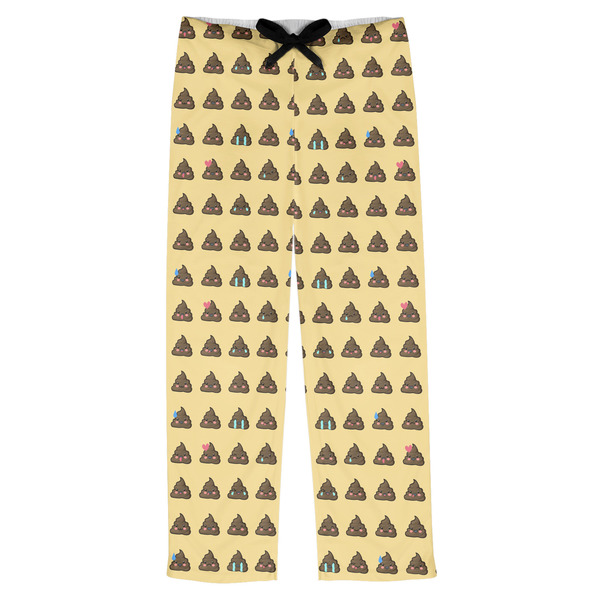 Custom Poop Emoji Mens Pajama Pants - S