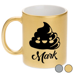 Poop Emoji Metallic Mug (Personalized)