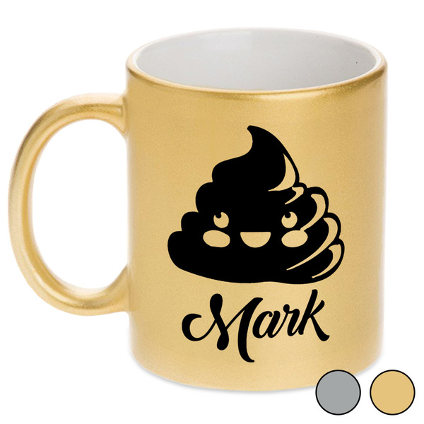 Poop Emoji Metallic Mugs
