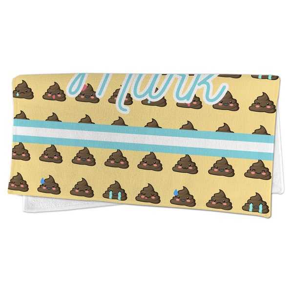 Poop Emoji Microfiber Dish Rag - FOLDED (half)