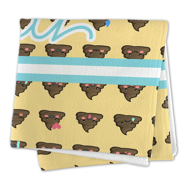 Poop Emoji Microfiber Dish Rag - FOLDED (square)