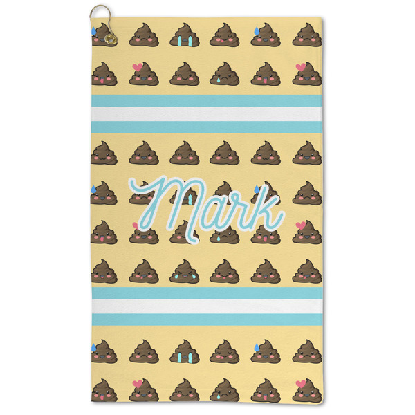 Custom Poop Emoji Microfiber Golf Towel (Personalized)