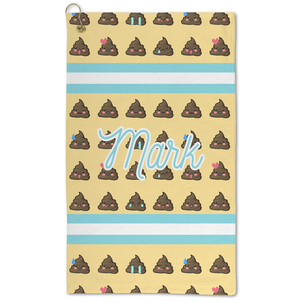 Custom Poop Emoji Microfiber Golf Towel (Personalized)