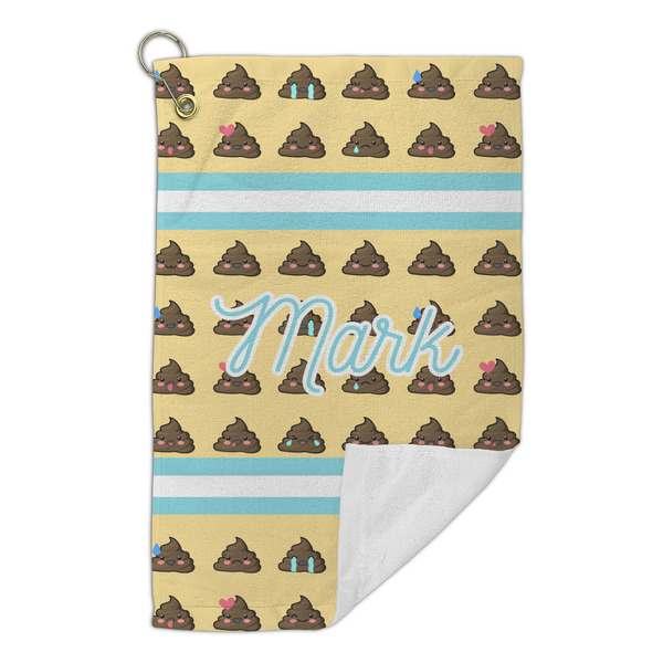 Poop Emoji Microfiber Golf Towels Small - FRONT FOLDED