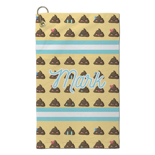 Custom Poop Emoji Microfiber Golf Towel - Small (Personalized)