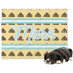 Poop Emoji Dog Blanket - Large (Personalized)