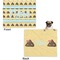 Poop Emoji Microfleece Dog Blanket - Large- Front & Back