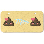 Poop Emoji Mini/Bicycle License Plate (2 Holes) (Personalized)