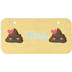 Poop Emoji Mini/Bicycle License Plate (2 Holes) (Personalized)