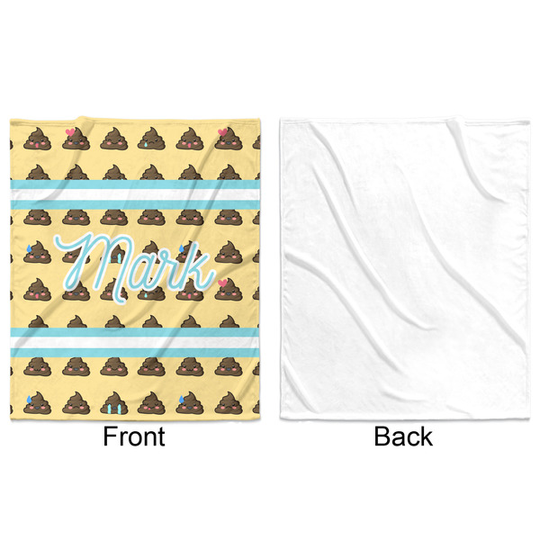 Poop Emoji Minky Blanket - 50"x60" - Single Sided - Front & Back