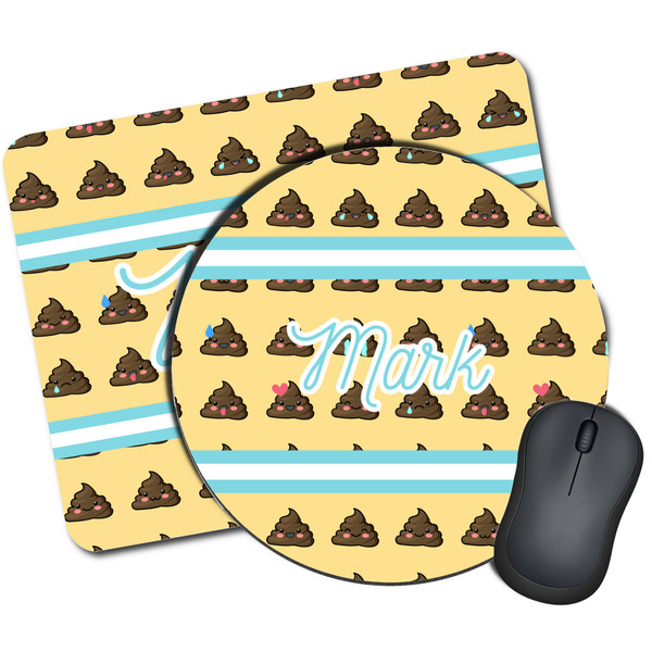 Custom Poop Emoji Mouse Pad (Personalized)