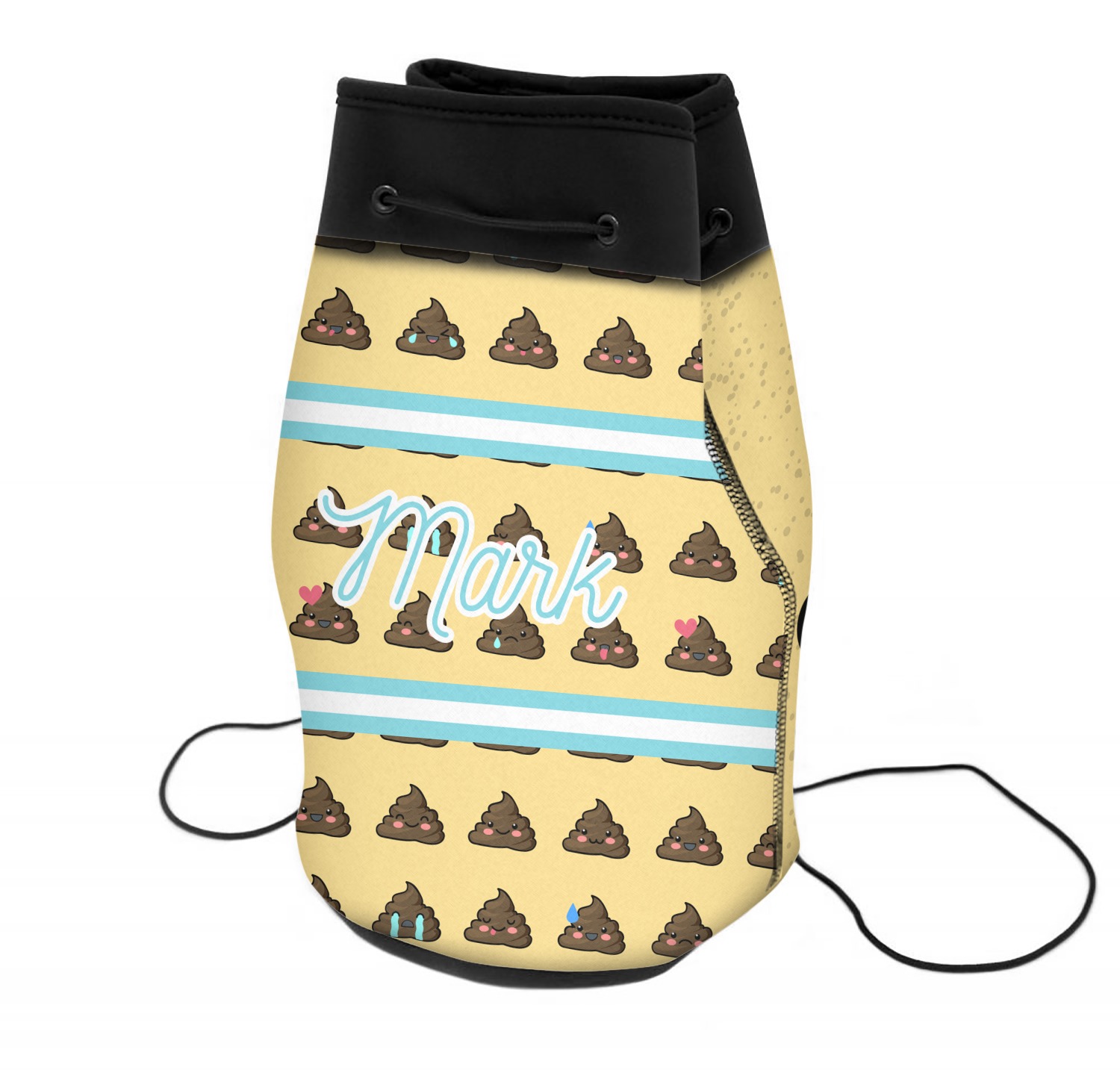 Poop Emoji Neoprene Drawstring Backpack (Personalized) YouCustomizeIt