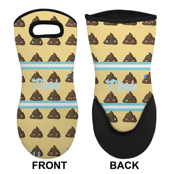 Poop Emoji Neoprene Oven Mitt (Front & Back)