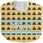 Poop Emoji Velour Baby Bib w/ Name or Text
