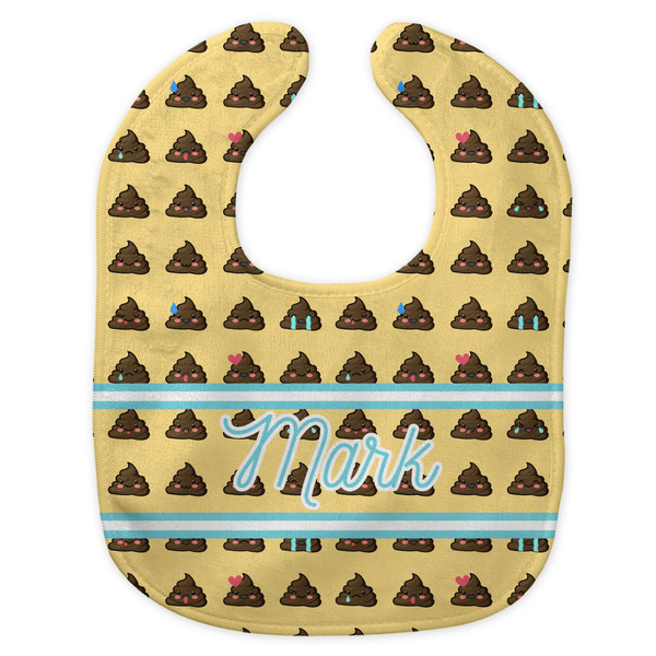 Poop Emoji New Bib Flat Approval