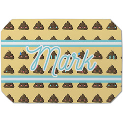 Poop Emoji Dining Table Mat - Octagon (Single-Sided) w/ Name or Text