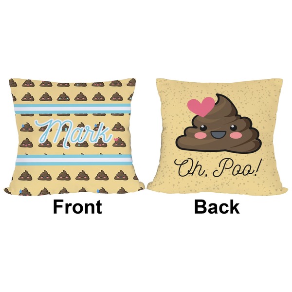 Poop Emoji Outdoor Pillow - 20x20
