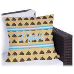 Poop Emoji Outdoor Pillow - 16" (Personalized)