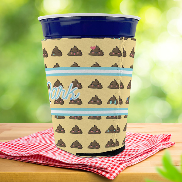 Poop Emoji Party Cup Sleeves - with bottom - Lifestyle