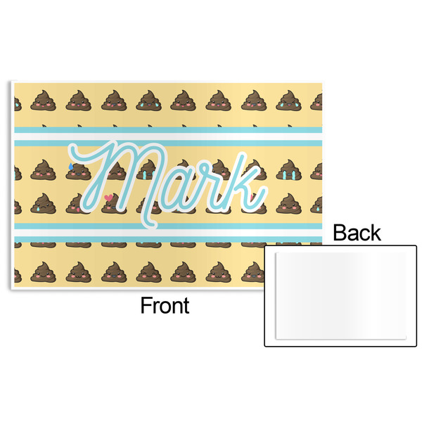 Poop Emoji Disposable Paper Placemat - Front & Back