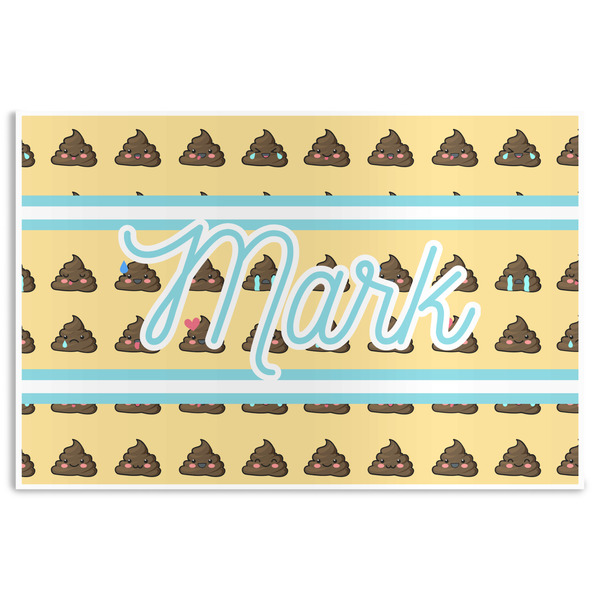 Custom Poop Emoji Disposable Paper Placemats (Personalized)