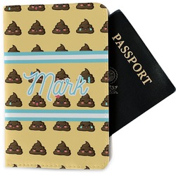 Poop Emoji Passport Holder - Fabric (Personalized)
