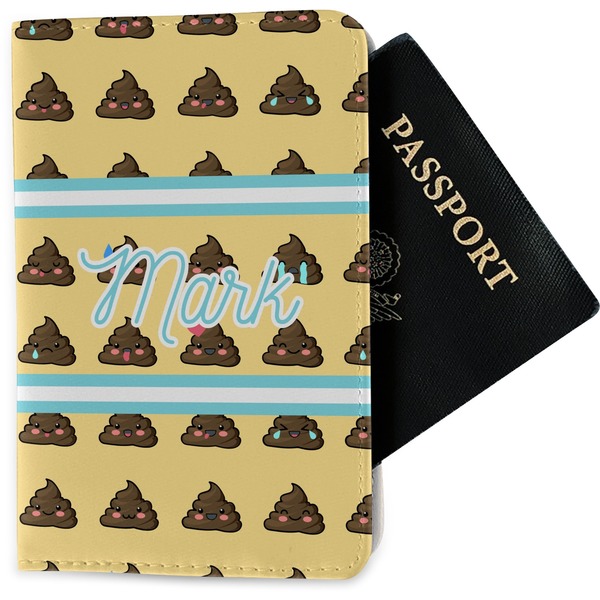 Custom Poop Emoji Passport Holder - Fabric (Personalized)