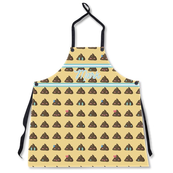 Custom Poop Emoji Apron Without Pockets w/ Name or Text