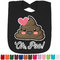 Poop Emoji Personalized Black Bib