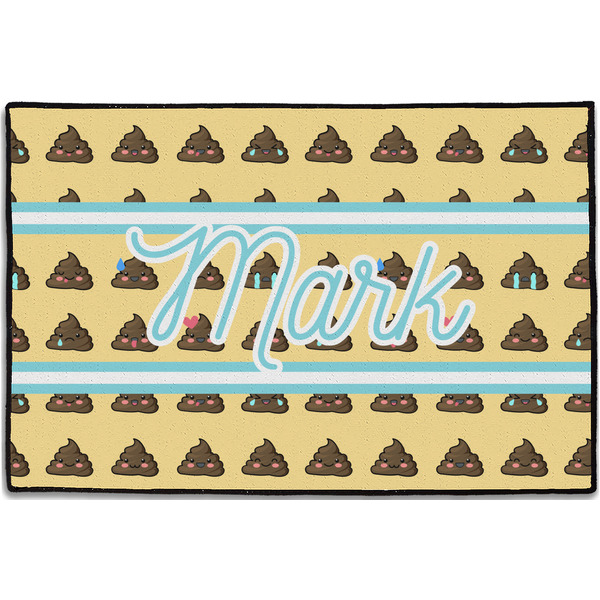 Poop Emoji Personalized Door Mat - 36x24 (APPROVAL)