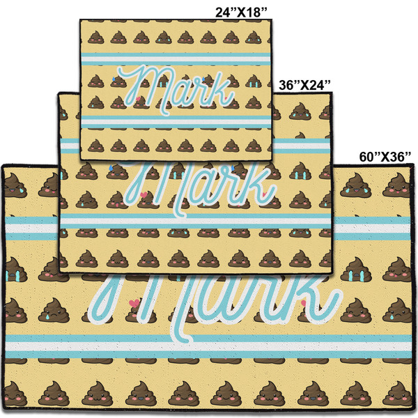 Poop Emoji Personalized Door Mat - Group Parent IMF