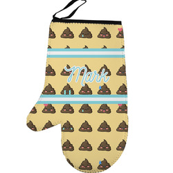Poop Emoji Left Oven Mitt (Personalized)