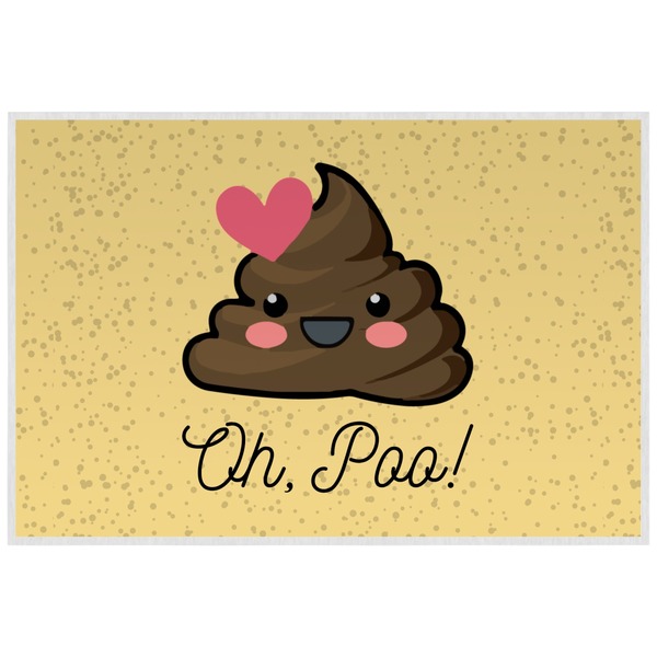 Poop Emoji Personalized Placemat (Back)