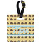 Poop Emoji Plastic Luggage Tag - Square w/ Name or Text