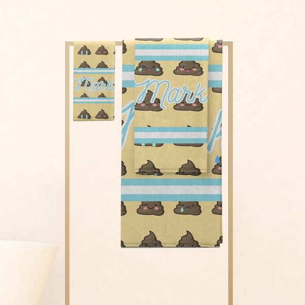 Poop Emoji Personalized Towel Set