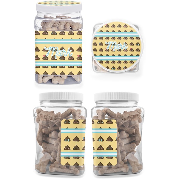 Poop Emoji Pet Treat Jar - Multiple Angles