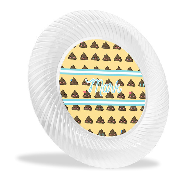 Custom Poop Emoji Plastic Party Dinner Plates - 10" (Personalized)