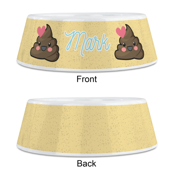 Poop Emoji Plastic Pet Bowls - Medium - APPROVAL