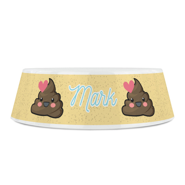 Poop Emoji Plastic Pet Bowls - Small - FRONT