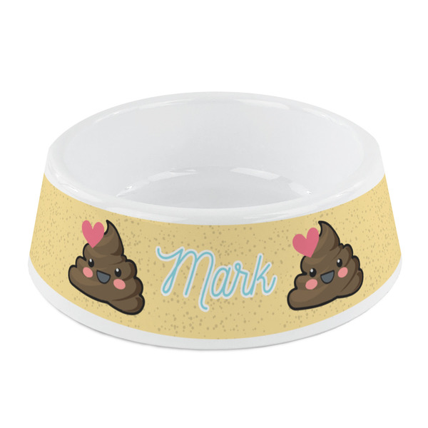Custom Poop Emoji Plastic Dog Bowl - Small (Personalized)
