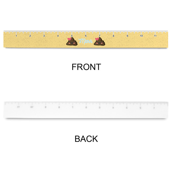 Poop Emoji Plastic Ruler - 12" - APPROVAL