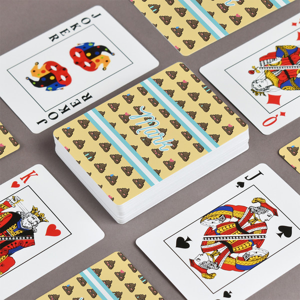 Poop Emoji Playing Cards - Front & Back View