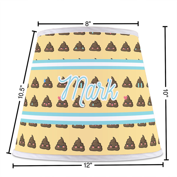 Poop Emoji Poly Film Empire Lampshade - Dimensions