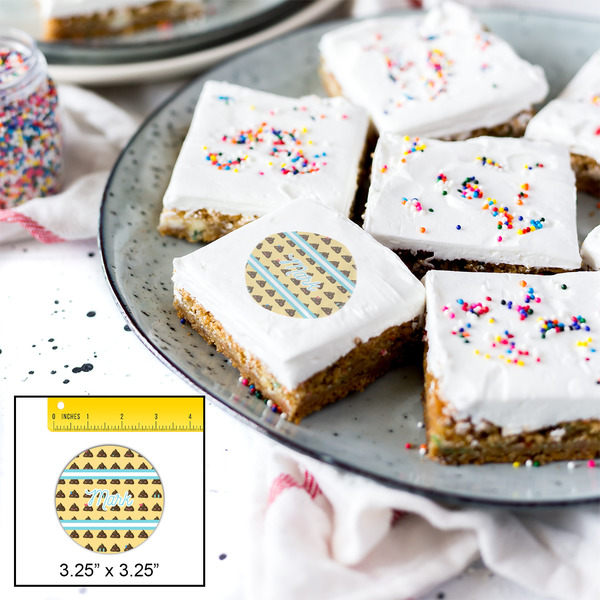 Poop Emoji Printed Icing Circle - Large - In Context
