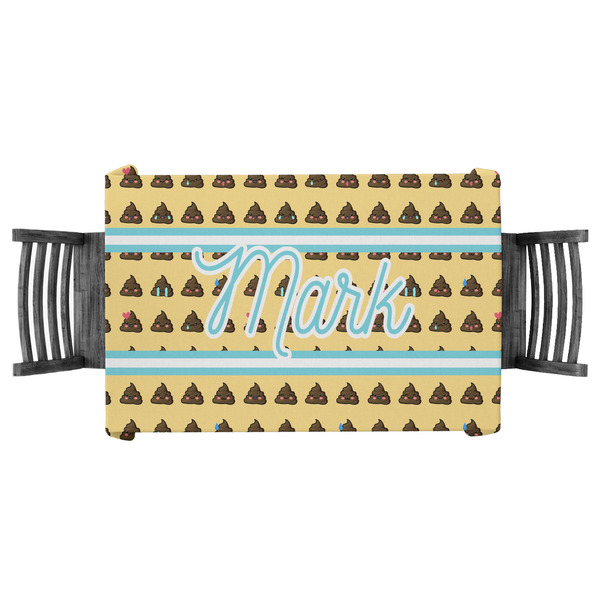 Custom Poop Emoji Tablecloth - 58"x58" (Personalized)