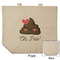 Poop Emoji Reusable Cotton Grocery Bag - Front & Back View